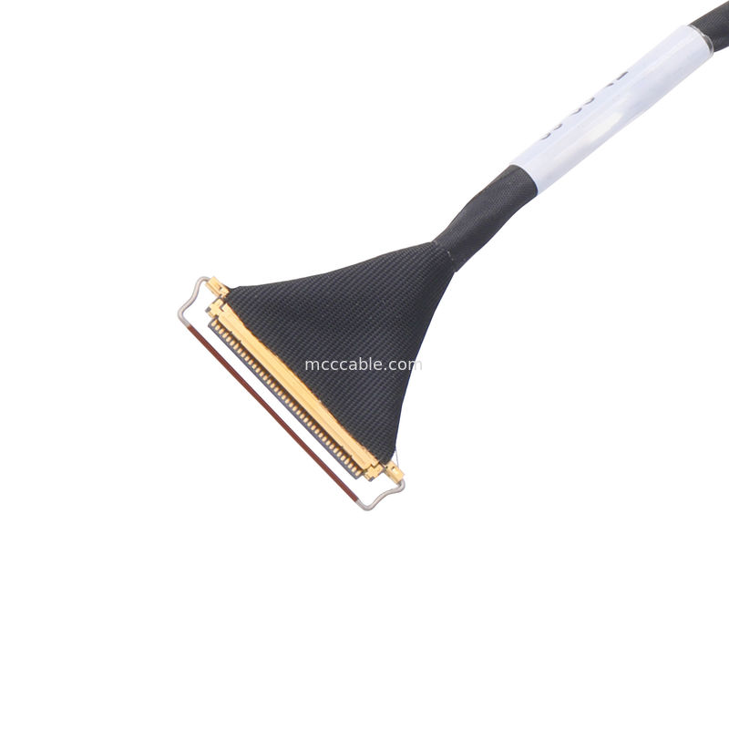 Özel 40 Pin Lvds Kablo Montajı 0.5mm Pitch lcd lvds kablosu Yatay çiftleşme tipi mikro koaksiyel konektör