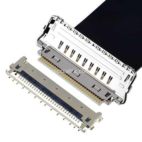 Mikro Koaksiyel Kablo 20862-040T-01 40P Yatay çiftleşme tipi FPC fiş konektörü Çok noktalı zeminle tam koruma