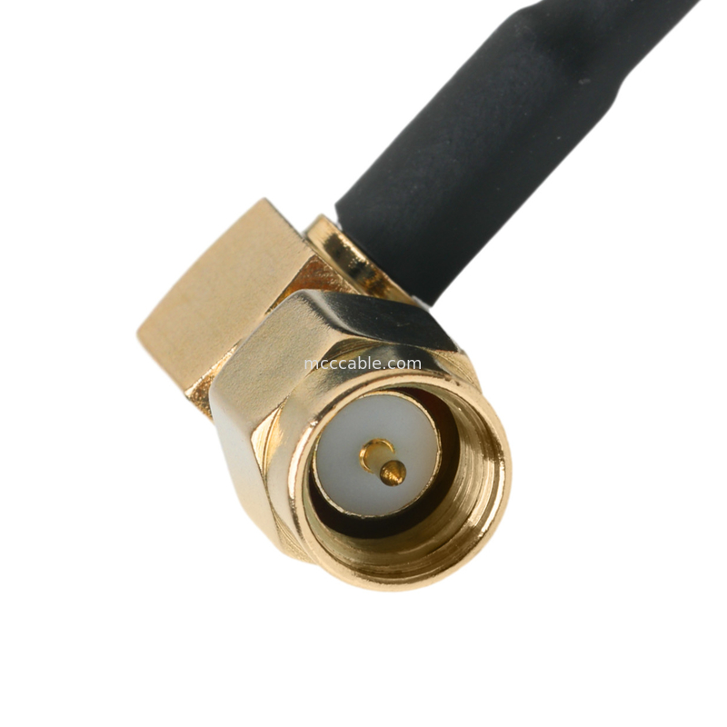 Ip67 Rohs Özel Koaksi Kablo Ra Sma Plug Sağ Köşeli Plug Rg316 OEM / Odm