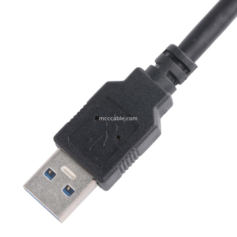 Siyah Renk 5 Gbps Usb 3.0 To Usb Micro B Şarj Kablosu Uzunluğu Özelleştir Rohs