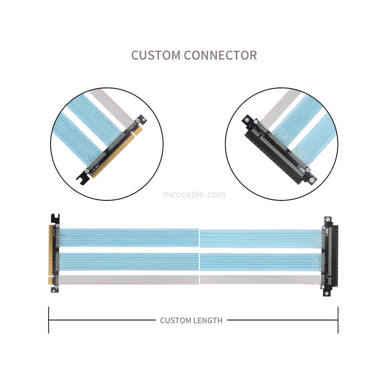 PCB Çok ince Koaksiyel Kablo PCIE Grafik Bilgisayar Grafik Kartı Uzantı Adaptörü Kablo