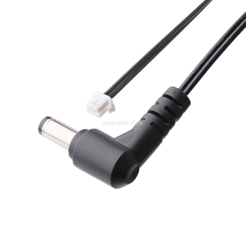 DC Plug 2.1*5.5mm Lehimleme Tipi PVC Görünüm kalıplama 90 açıdan Beyaz Kaplama 2P MOLEX F