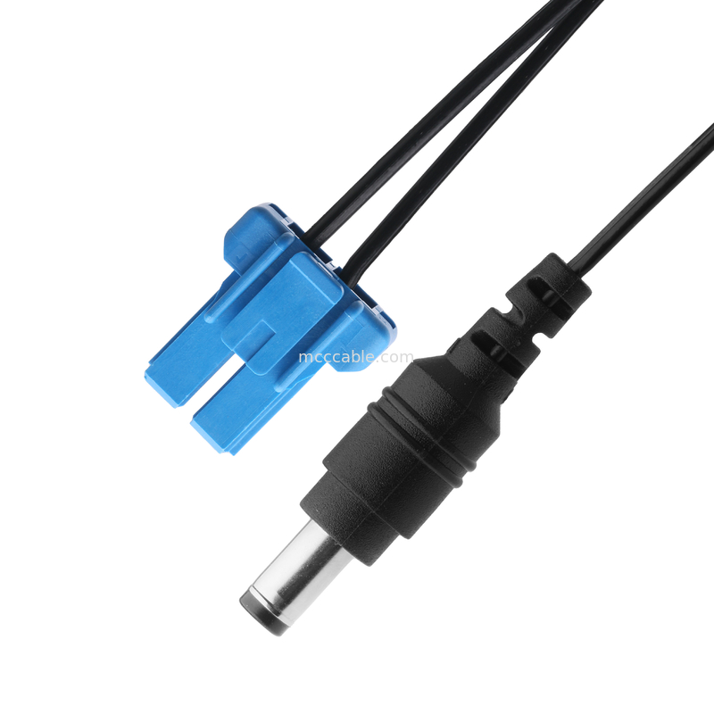DC Plug 2.1 * 5.5mm Lehim Tipi PVC Görünüm Kalıplama TE Mavi Kontu 2P Kadın Kablo Bağlayıcısı
