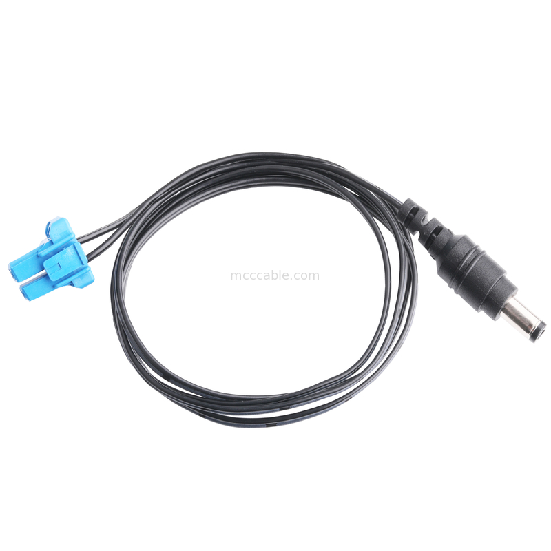 DC Plug 2.1 * 5.5mm Lehim Tipi PVC Görünüm Kalıplama TE Mavi Kontu 2P Kadın Kablo Bağlayıcısı