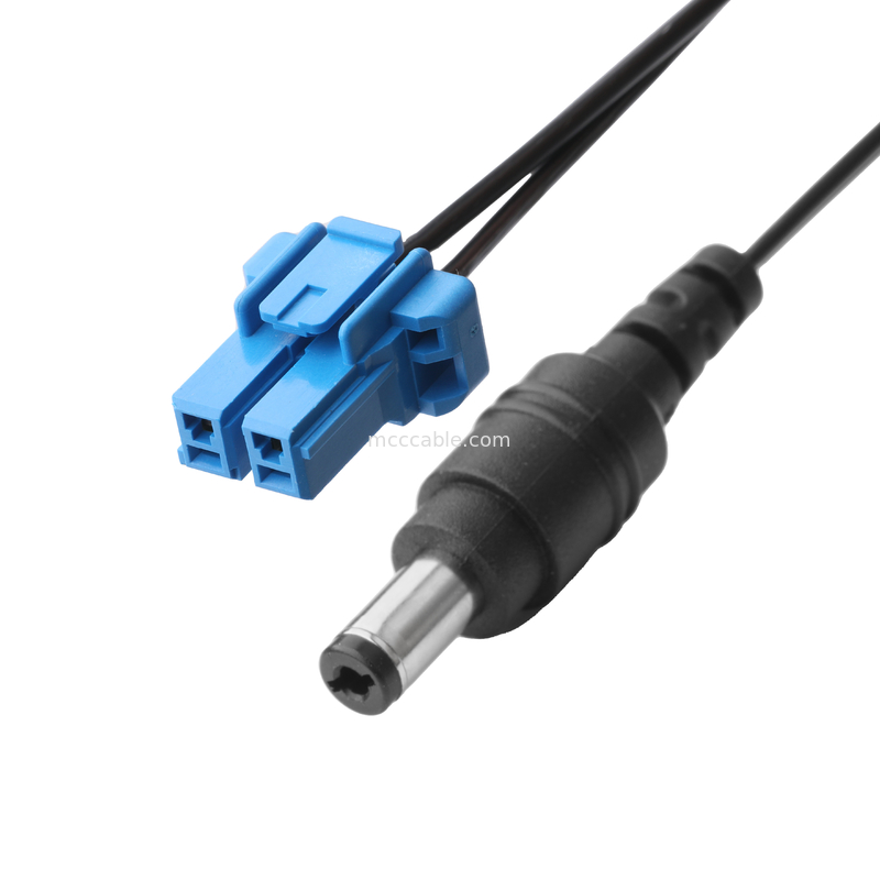 DC Plug 2.1 * 5.5mm Lehim Tipi PVC Görünüm Kalıplama TE Mavi Kontu 2P Kadın Kablo Bağlayıcısı