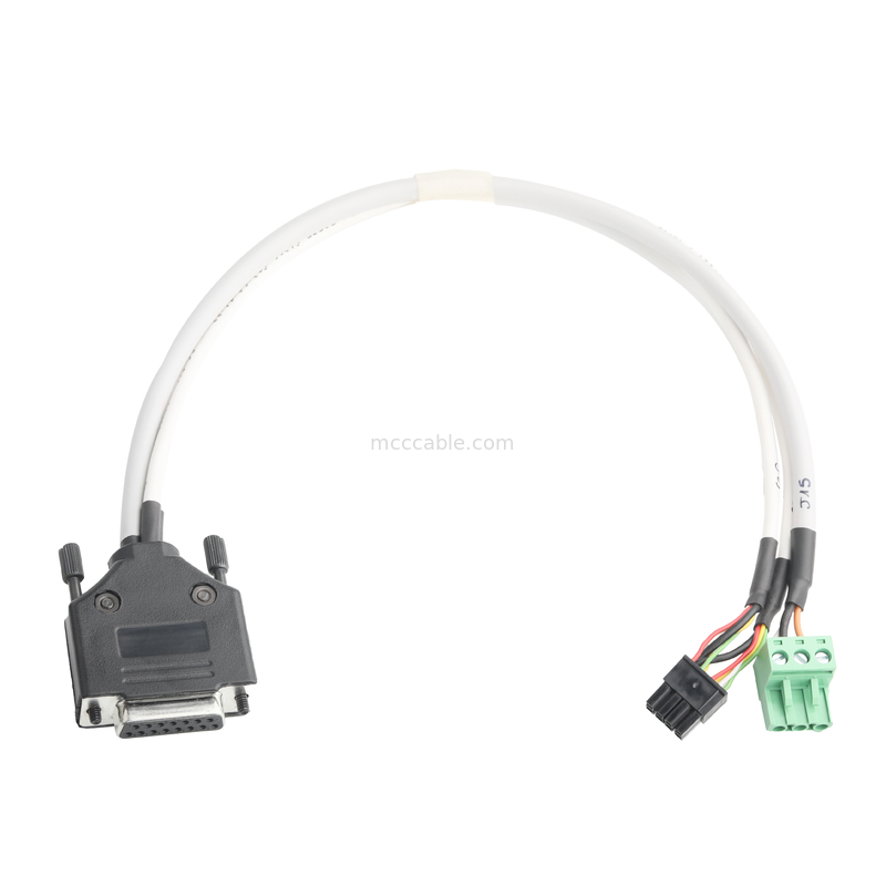LVDS CABLE adaptörü DB-15P HSG'ye kadın 43025-0800 8P ve 691352710003 3P Yeşil erkek terminal Bağlantı kablosu OEM / ODM