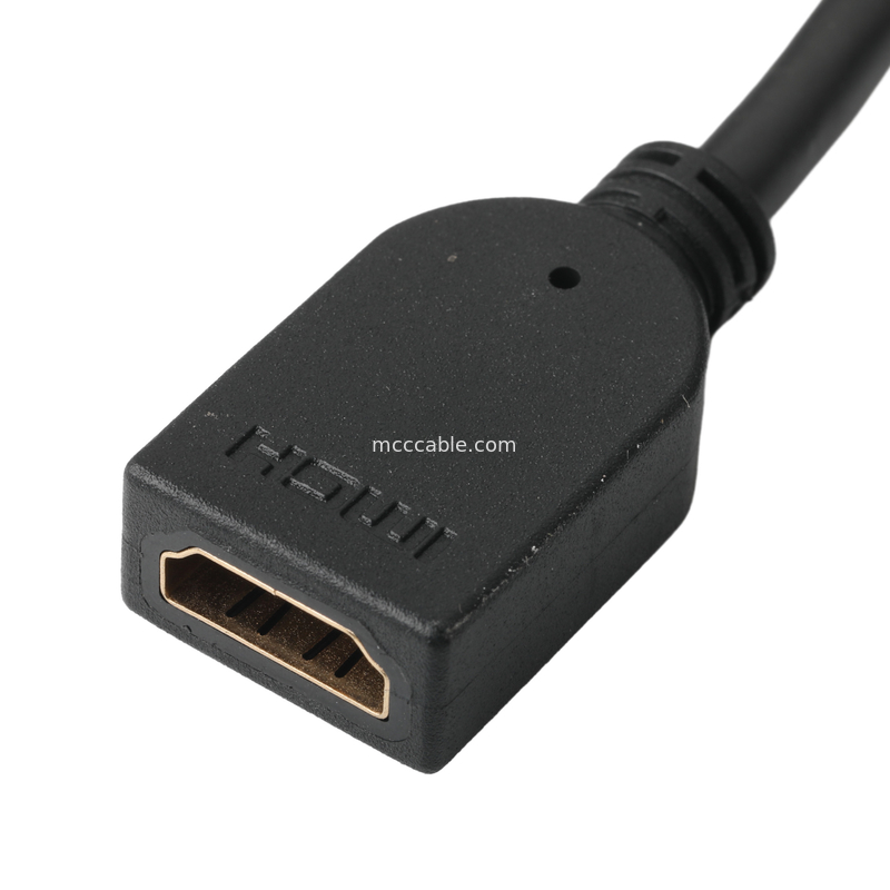 Erkek Dikey 19Pin HDMI-A'ya Kadın 19Pin HDMI LCD Kablo Bağlantısı Montajı