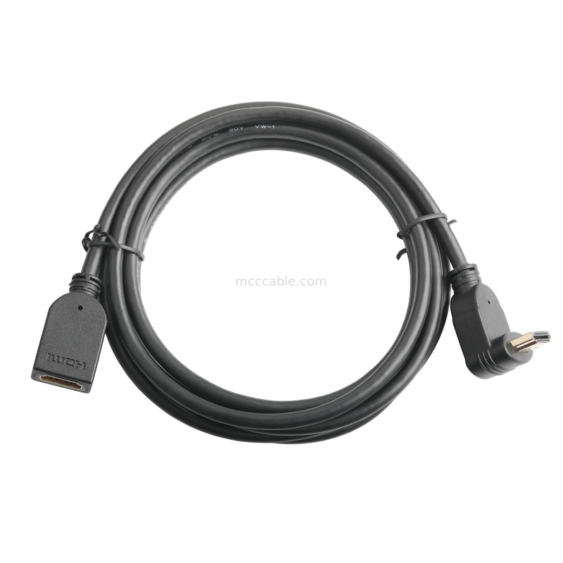 Erkek Dikey 19Pin HDMI-A'ya Kadın 19Pin HDMI LCD Kablo Bağlantısı Montajı