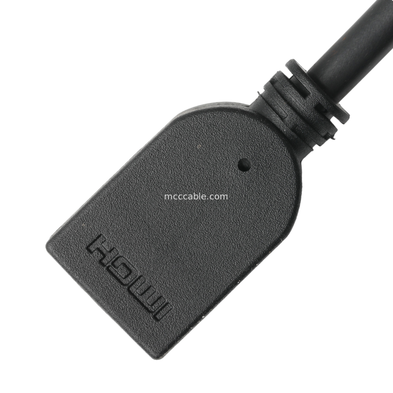 Erkek Dikey 19Pin HDMI-A'ya Kadın 19Pin HDMI LCD Kablo Bağlantısı Montajı