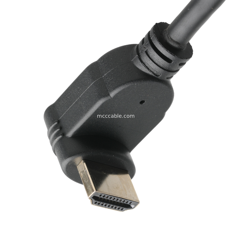 Erkek Dikey 19Pin HDMI-A'ya Kadın 19Pin HDMI LCD Kablo Bağlantısı Montajı