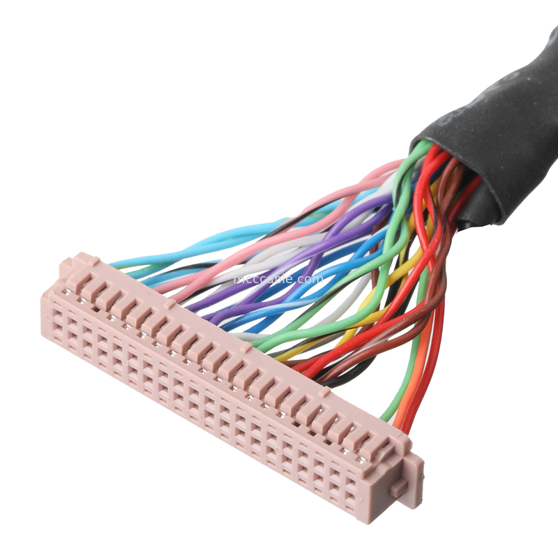 Lvds Kablo Montajı  DF13-40Pin Pitch 1.25mm to HD-SUB 26P FEMALE SLODER UL 1007 20AWG Kablo OEM/ODM