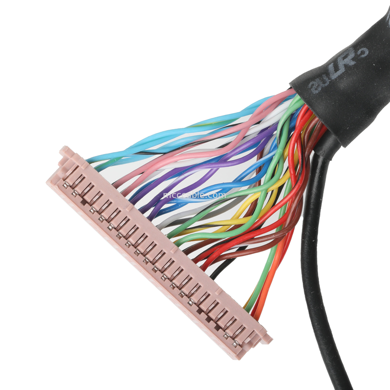 Lvds Kablo Montajı  DF13-40Pin Pitch 1.25mm to HD-SUB 26P FEMALE SLODER UL 1007 20AWG Kablo OEM/ODM