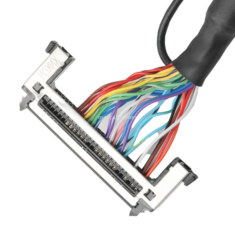 Lvds Kablo Montajı JAE FI-RE51HL 51Pin'den HD-SUB 26P MALE SLODER UL 1007 20AWG Kablo OEM/ODM
