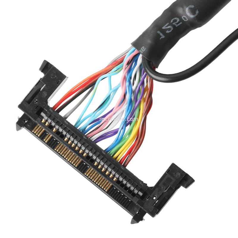 Lvds Kablo Montajı JAE FI-RE51HL 51Pin'den HD-SUB 26P MALE SLODER UL 1007 20AWG Kablo OEM/ODM