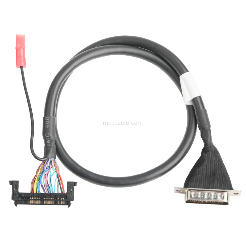 Lvds Kablo Montajı JAE FI-RE51HL 51Pin'den HD-SUB 26P MALE SLODER UL 1007 20AWG Kablo OEM/ODM