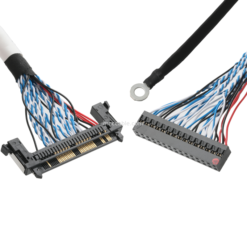 LVDS Kablo Montajı JAE FI-RE51HL 51Pin To DP2.0 30Pin Or EGN UL 1571 28AWG Kablo OEM/ODM
