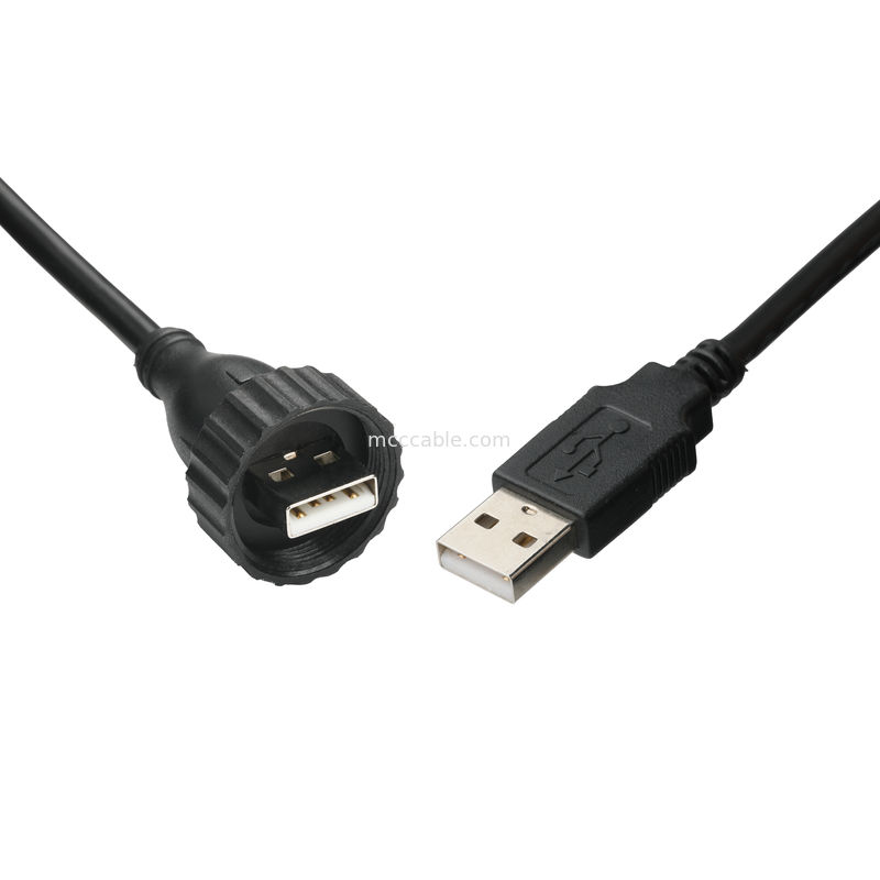 USB2.0 A Tipi Erkek M Tipi Su geçirmez Arayüz USB2.0 Kablosu Endüstriyel Sabit Veri Bağlantı Kablosu Araç için