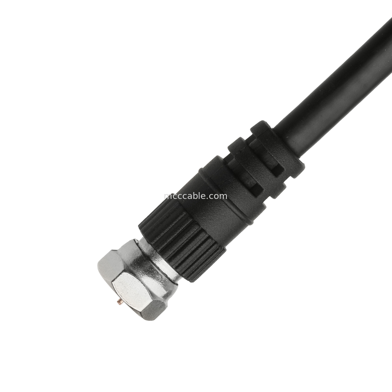 RF Koaksiyel Kablo Bağlantıları RG-59 Çift Başlı Bağlantı Anten alım/wifi sinyali