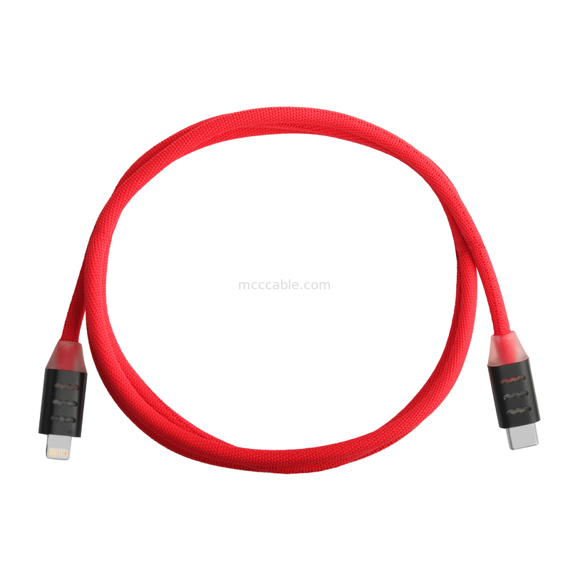Hızlı Şarj Samsung ve Apple Telefonları OEM / ODM için USB C Yıldırım Kablosu