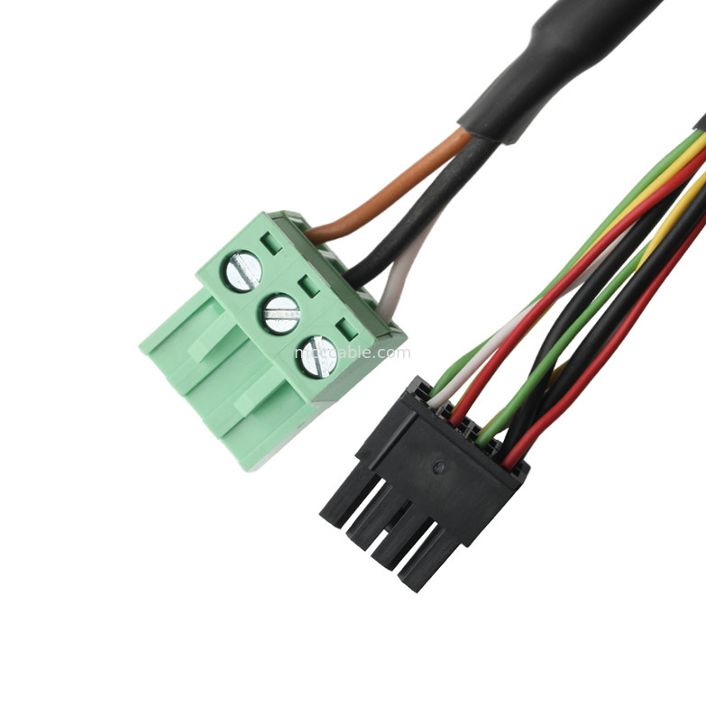 LVDS CABLE adaptörü DB-15P HSG'ye kadın 43025-0800 8P ve 691352710003 3P Yeşil erkek terminal Bağlantı kablosu OEM / ODM