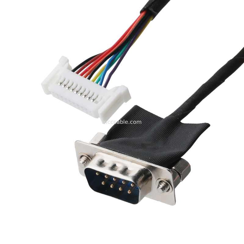 DB-9Pin LVDS Kablo Montajı D-SUB-9P TU1.0 20Pin TU1002HN0-20 Kablo Bağlayıcısına Erkek Lehimleyici OEM/ODM