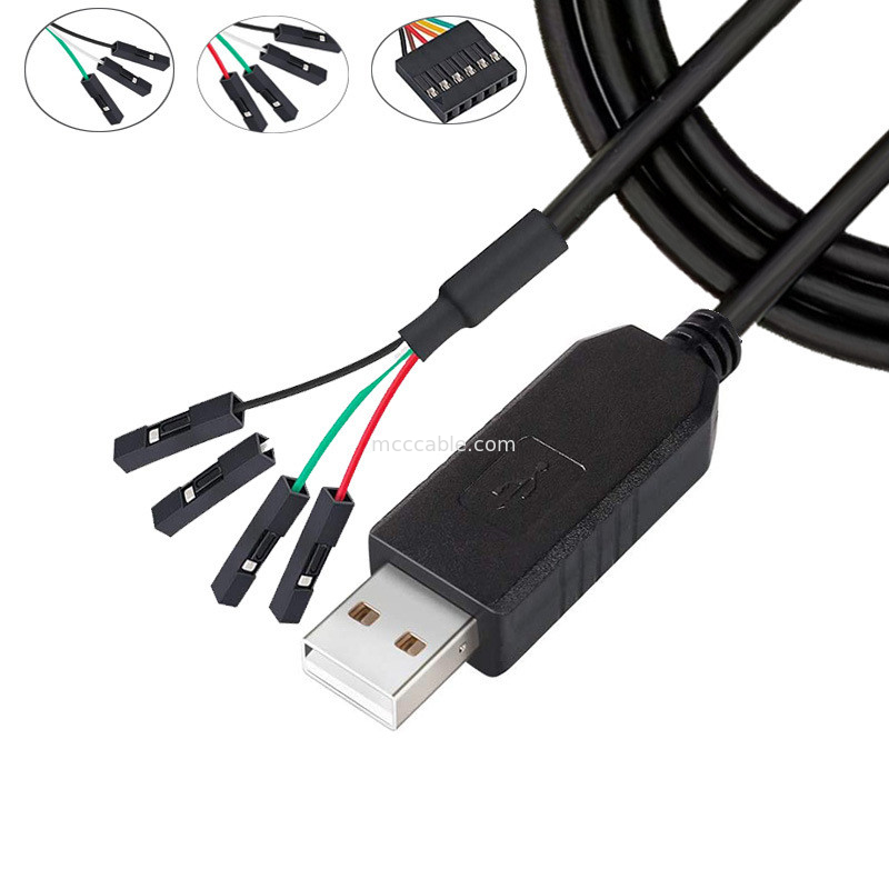 FTDI Chip USB To 6P TTL-232R-3V3 5V Seviyesi Modülü Seri Port Kablosu Ttl3.3v5v, Özelleştirilebilir Güç Teslimi Pin Numarası