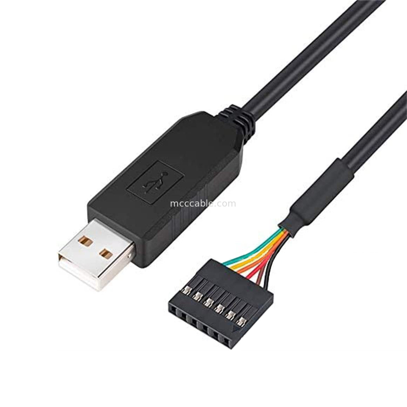 FTDI Chip USB To 6P TTL-232R-3V3 5V Seviyesi Modülü Seri Port Kablosu Ttl3.3v5v, Özelleştirilebilir Güç Teslimi Pin Numarası