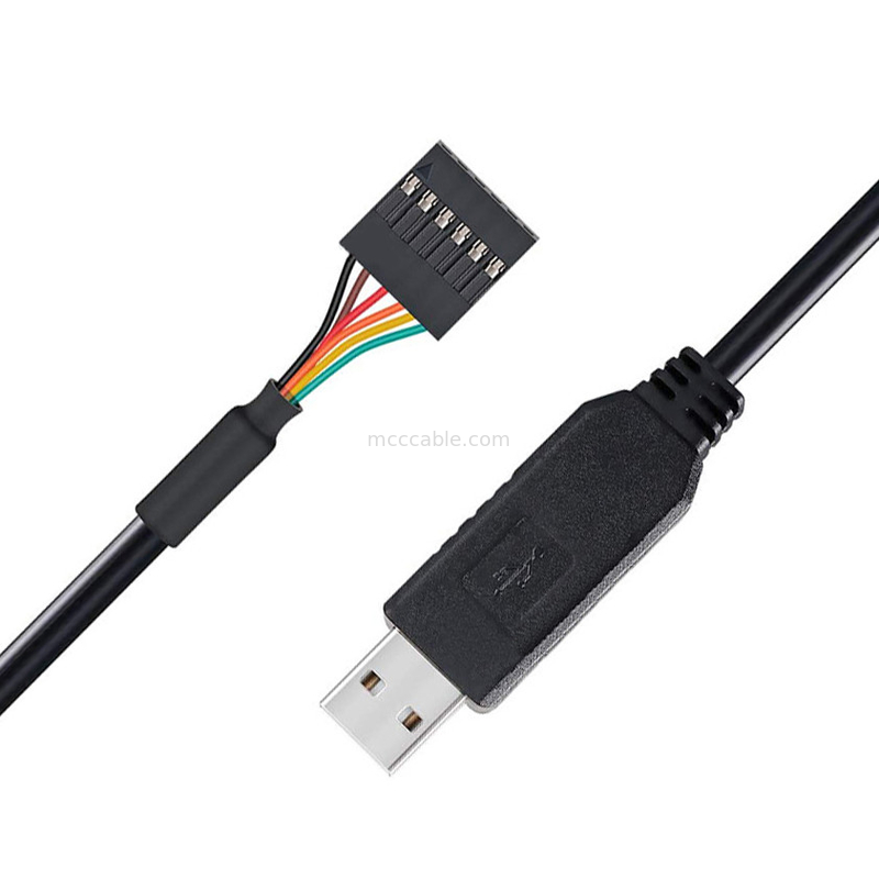FTDI Chip USB To 6P TTL-232R-3V3 5V Seviyesi Modülü Seri Port Kablosu Ttl3.3v5v, Özelleştirilebilir Güç Teslimi Pin Numarası