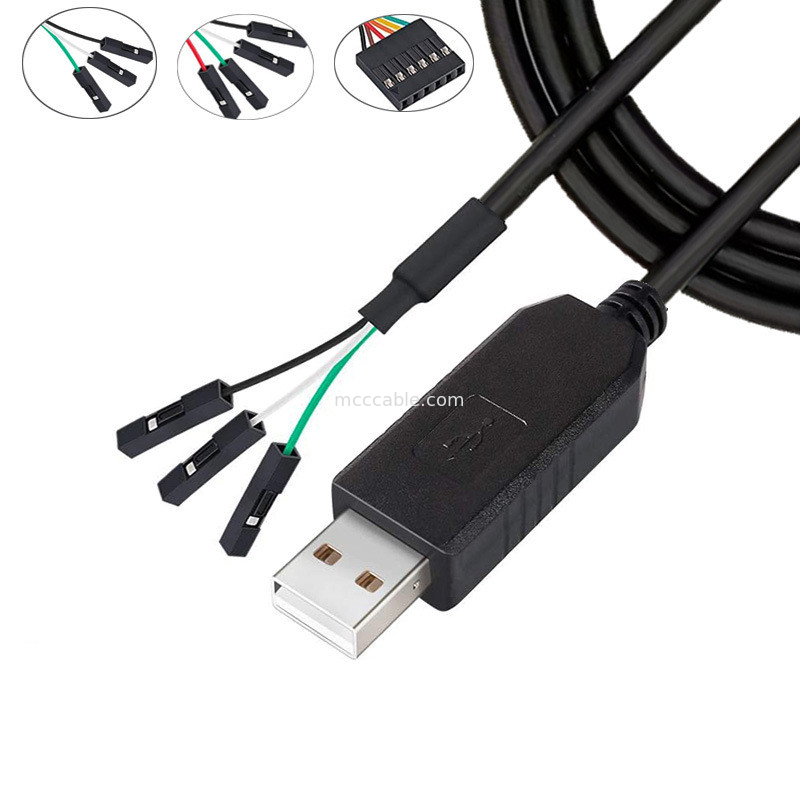 FTDI Chip USB To 6P TTL-232R-3V3 5V Seviyesi Modülü Seri Port Kablosu Ttl3.3v5v, Özelleştirilebilir Güç Teslimi Pin Numarası