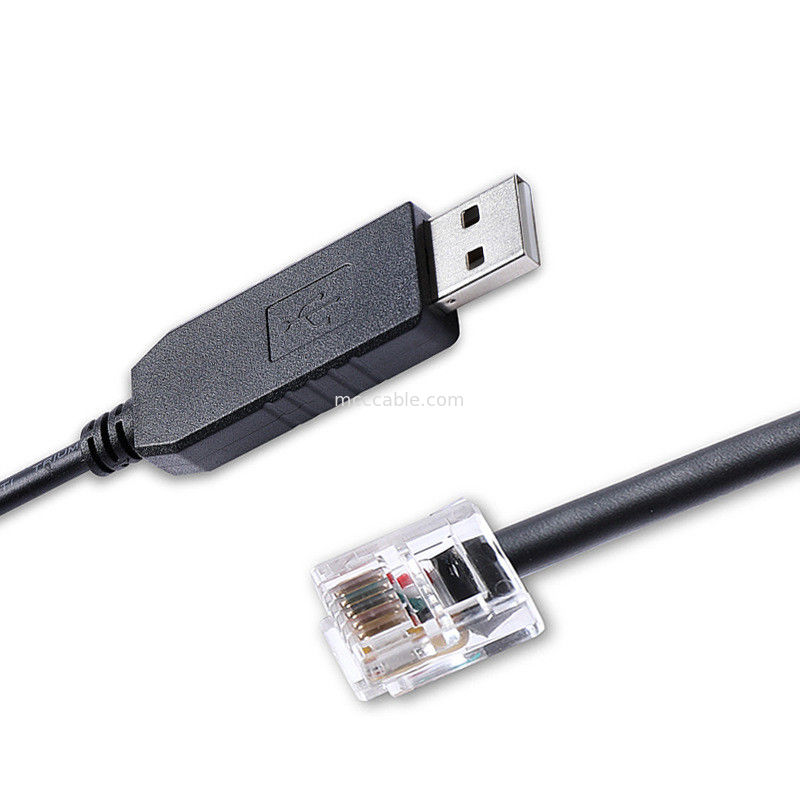 USB-A'dan RS232'ye RJ12 Seril Kablo 6P6C RS232 İletişim Yapılandırması Hata Ayarlama Hatı ile Uyumludur
