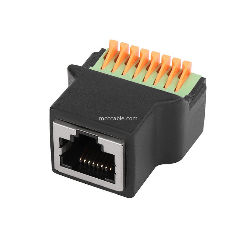 RJ45 Protokolü 8Pin Çekirdek Hızlı Bağlantı Terminalı Kaynaksız Kadın 8P8C Kristal Baş Ağı, Fileriyle
