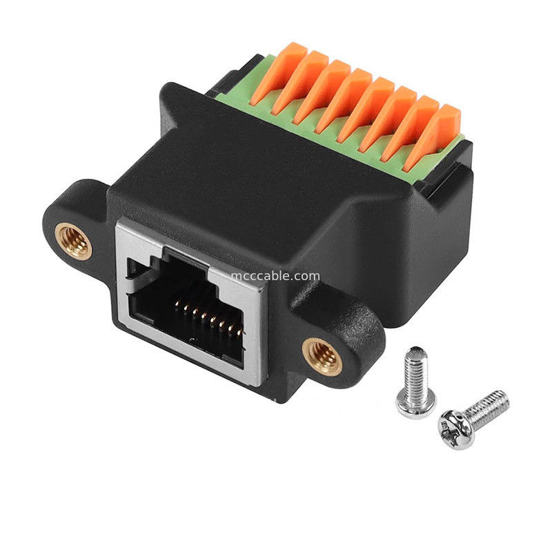 RJ45 Protokolü 8Pin Çekirdek Hızlı Bağlantı Terminalı Kaynaksız Kadın 8P8C Kristal Baş Ağı, Fileriyle