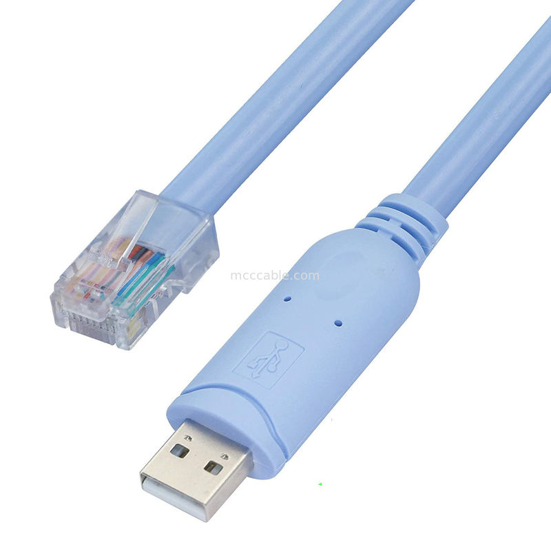 Endüstriyel Özel Bağlantı Bağlayıcısı USB RJ45 8P8C Kristal Baş RS232 Seri Port Değiştirme Kontrol Kablosuna