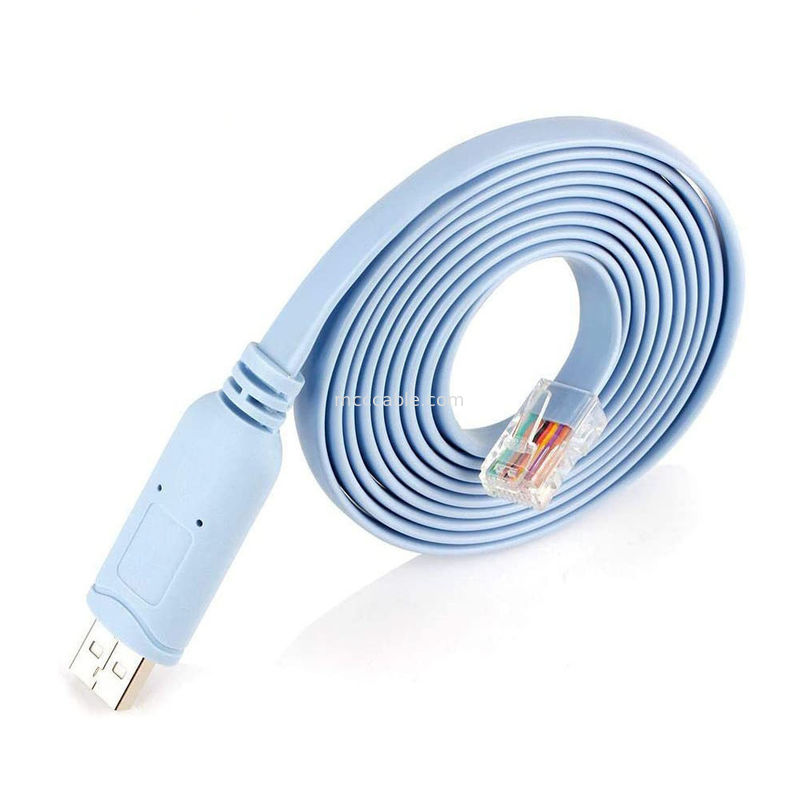 Endüstriyel Özel Bağlantı Bağlayıcısı USB RJ45 8P8C Kristal Baş RS232 Seri Port Değiştirme Kontrol Kablosuna