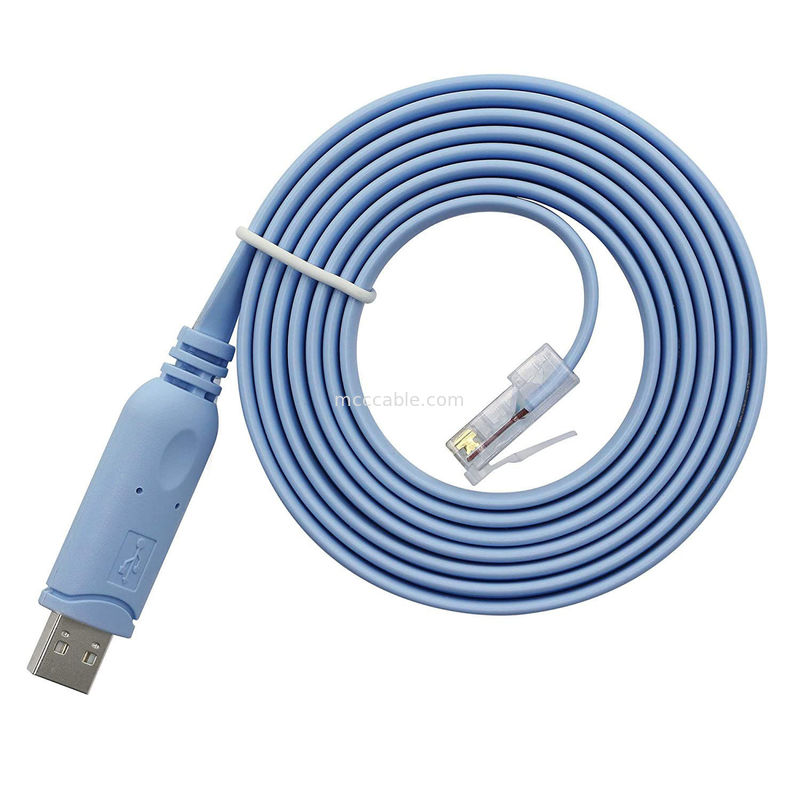 Endüstriyel Özel Bağlantı Bağlayıcısı USB RJ45 8P8C Kristal Baş RS232 Seri Port Değiştirme Kontrol Kablosuna