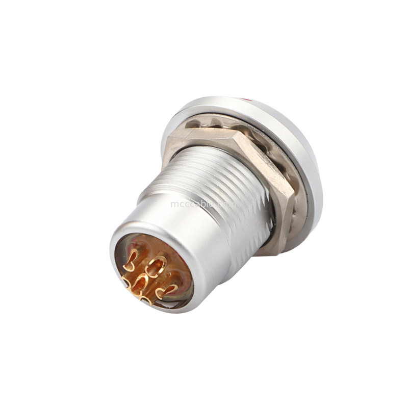 İt-çek kendini kilitleyen konektör Dairesel konektörler B Serisi Z8 6Pin Kadın