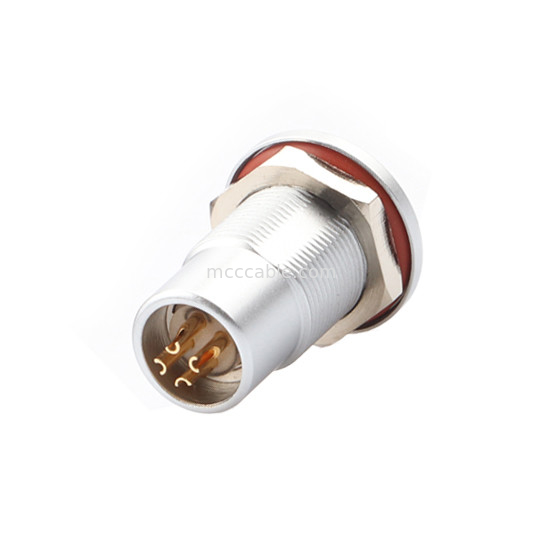 Dairesel Suya Karşılıklı Bağlantı B Serisi Z7 4P Kadın Vakum Kapalı Suya Karşılıklı Soket, Sabit Soket Mürekkebi Sabit IP68