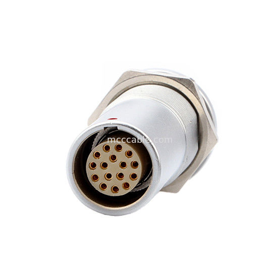 Askeri Endüstriyel Tıbbi Dairesel Bağlantılar B Serisi Z19 16P Sabit Çift Geçit, Düğüm Sabit, Her iki ucunda Sabit Pinler