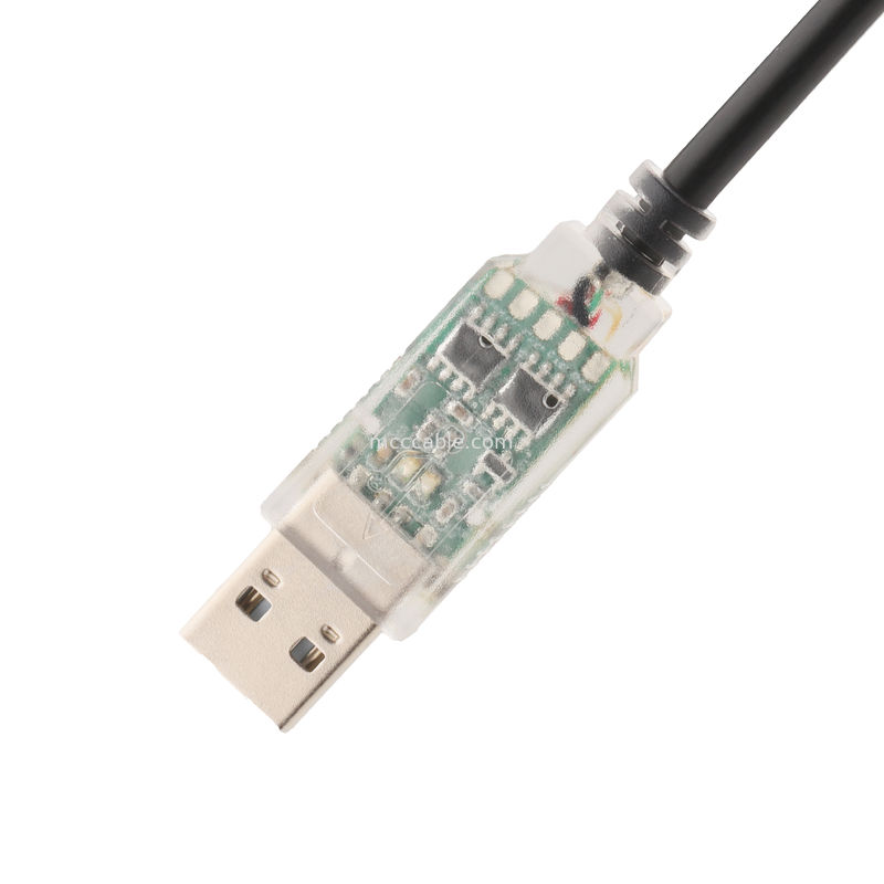 Endüstriyel Özel Kablo Adaptörleri USB-A RJ422'den RS232 Ağı Portu Ağı Mühendisliği Hata Hata Kablosu