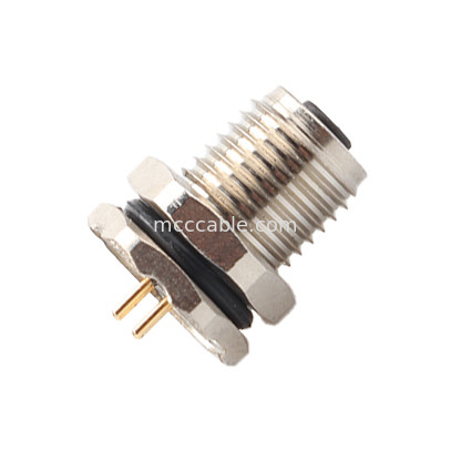 Çemberli Bağlantı M5 kodu-A 4Pin Su geçirmez Serisi M5 panel flange PCB erkek soket ile dişi eşler