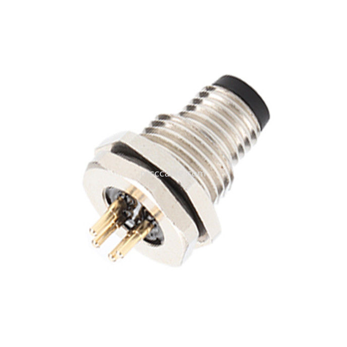 Dairesel Bağlantı Kurulu Son Serisi M8 4Pin Panel Soket Bağlantı paneli flange erkek PCB soketi, su geçirmez IP67