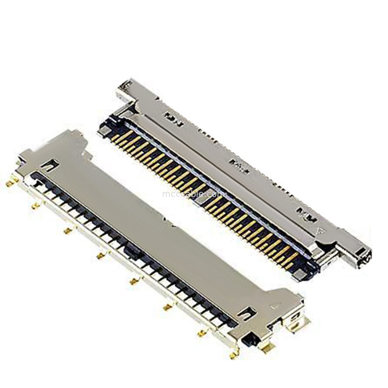 40P Kablo Kapalı 20978-040T-01 40pin lvds konektörü 0.25 mm mesafe, Yatay çiftleşme tipi