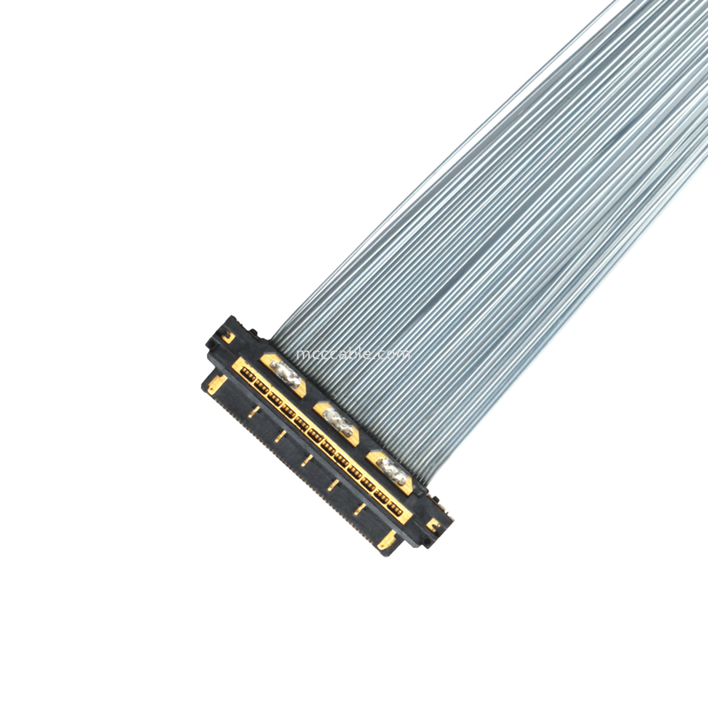 KEL XSL20-48S Mikro Koaks Kablosu, 0.25mm Pitch, 44AWG PFA, Çift UV Yapıştırıcı