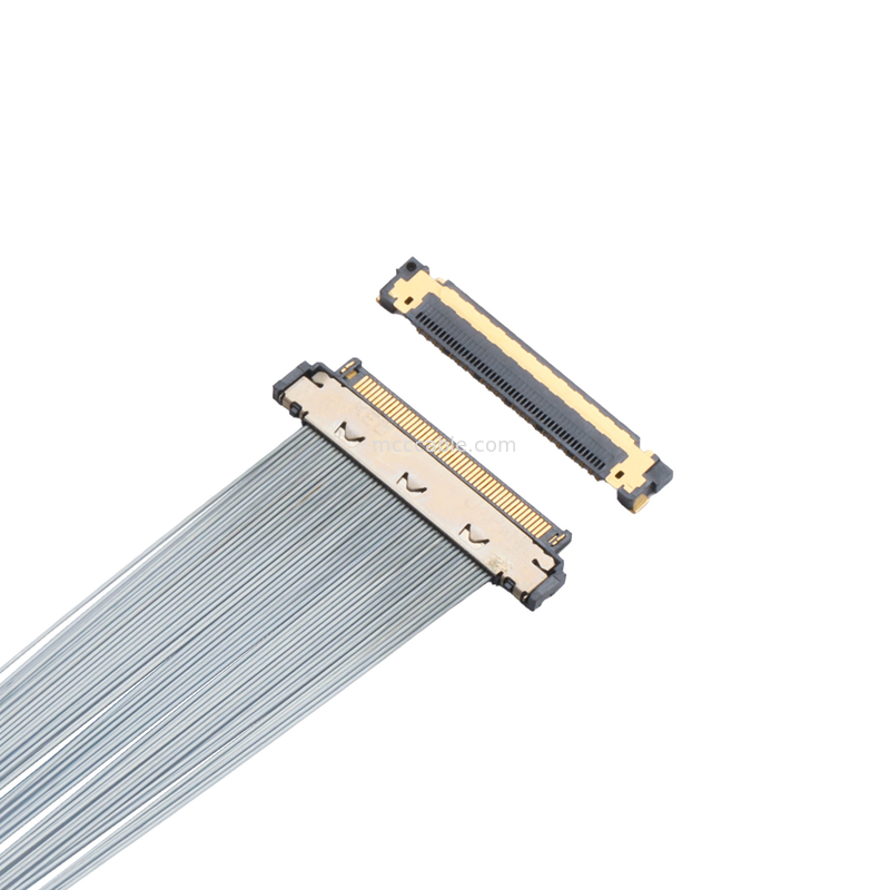 KEL XSL20-48S Mikro Koaks Kablosu, 0.25mm Pitch, 44AWG PFA, Çift UV Yapıştırıcı