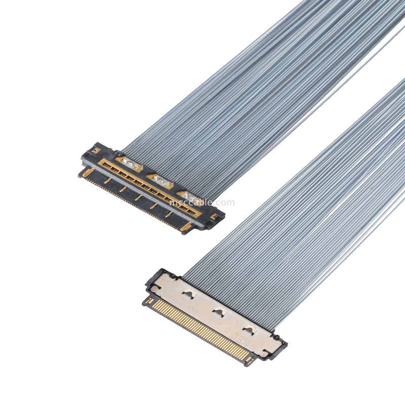KEL XSL20-48S Mikro Koaks Kablosu, 0.25mm Pitch, 44AWG PFA, Çift UV Yapıştırıcı