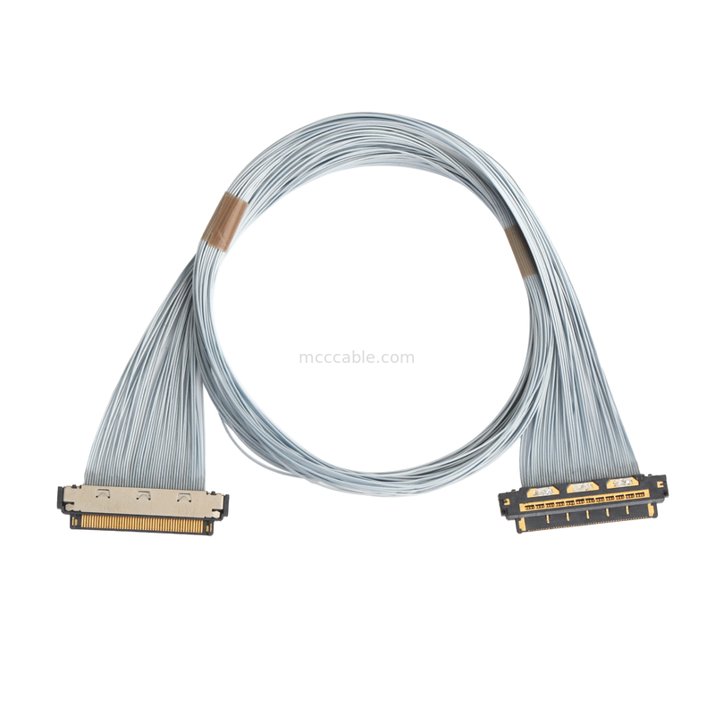 KEL XSL20-48S Mikro Koaks Kablosu, 0.25mm Pitch, 44AWG PFA, Çift UV Yapıştırıcı