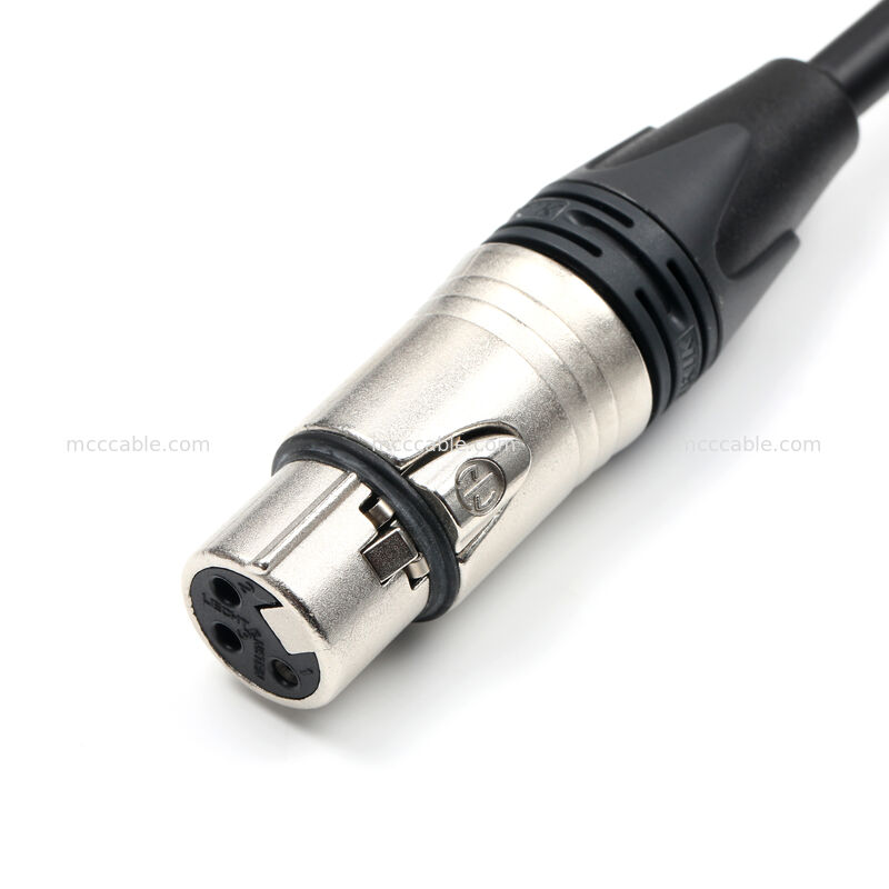Özel XLR 3-Pin Kadın ile Molex 51163-0300 Kablo Montajı Neutrik NC3FXX 20AWG UL2464