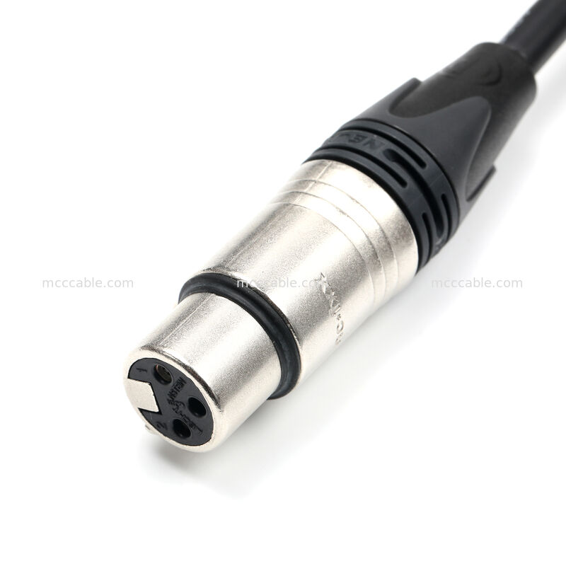 Özel XLR 3-Pin Kadın ile Molex 51163-0300 Kablo Montajı Neutrik NC3FXX 20AWG UL2464