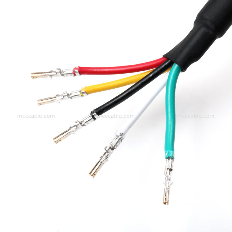 18AWG 4-Core Crimp Terminalleri ile Özel Kalkanlı Güç Kablosu Montajı