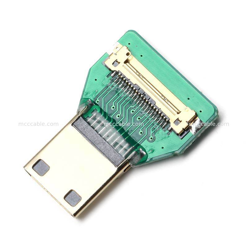 Gömülü Ekran Sistemleri için Özel Mikro HDMI'den Mini HDMI Mikro Koaksi Kablo Montajı